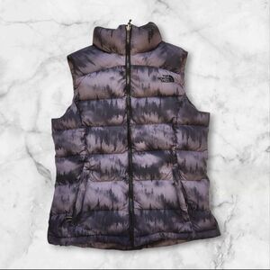 The North Face Purple Nupeste Vest w Tree Patterns.